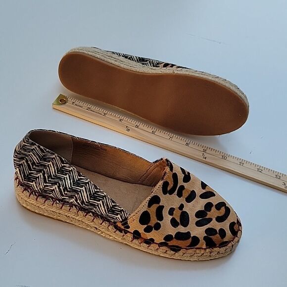 10 SOFT SURROUNDINGS ANIMAL PRINT LEOPARD ROPE ESPADRILLE SLIP ON SHOES - Picture 12 of 12